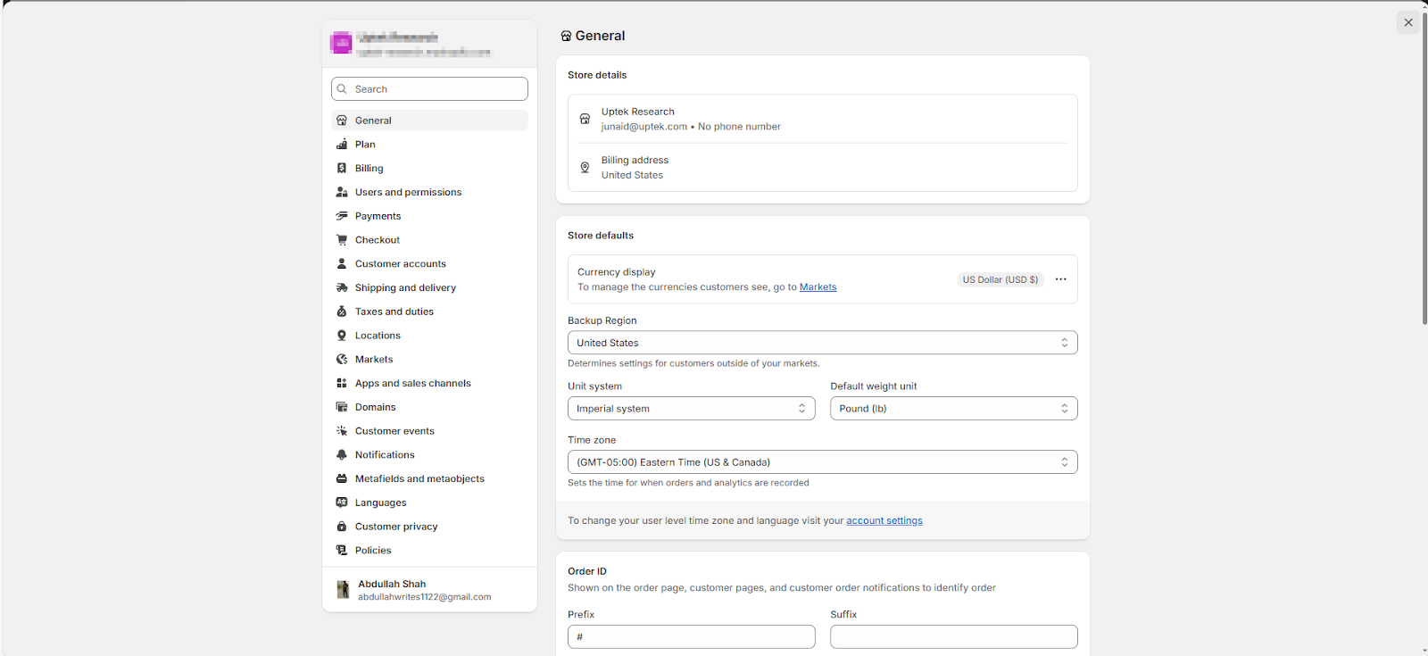 Double-check all settings under Settings → Store details to avoid mismatches during import.