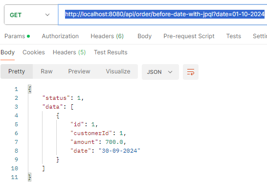 use before date in JPA Repository