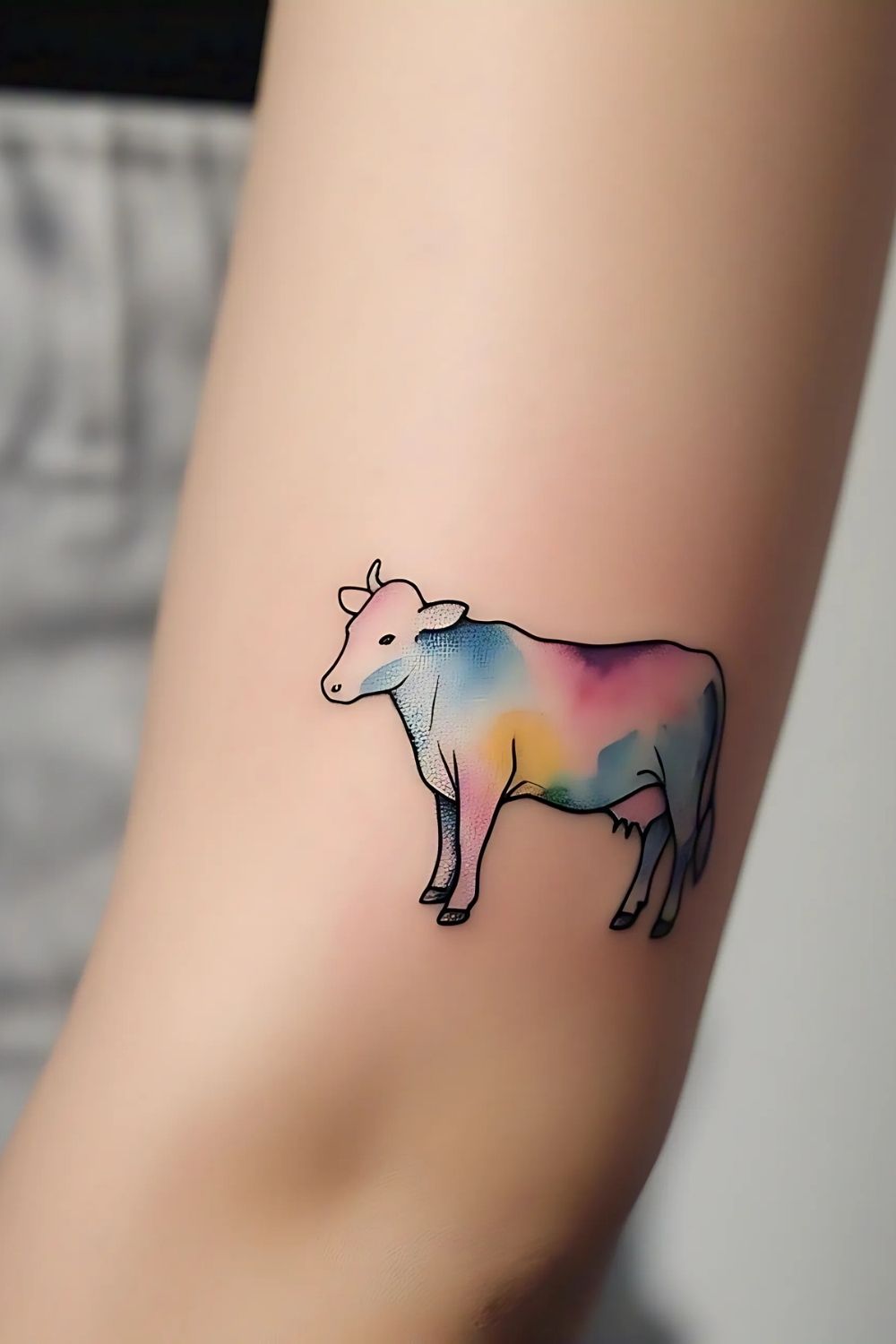 Watercolor Cow