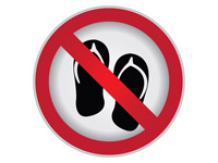 No Athlectic Slids for Feet