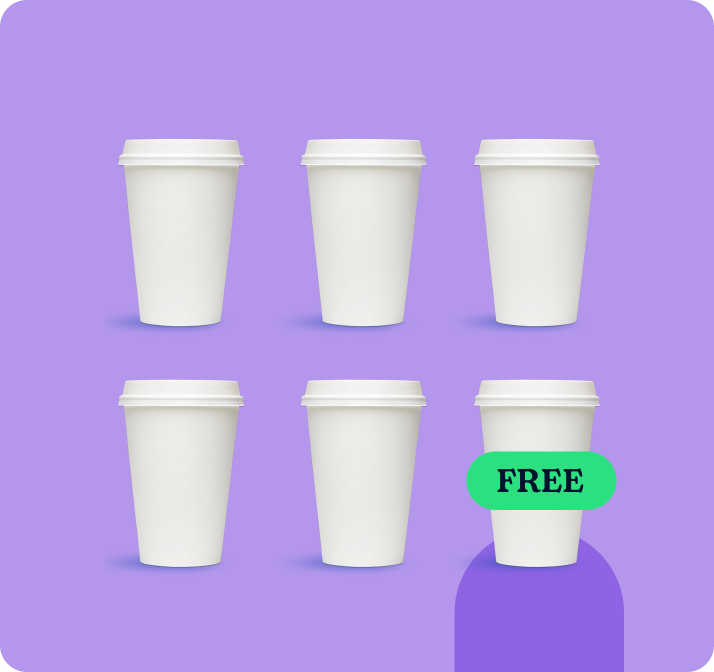 Digital punch card for coffee as a loyalty program campaign