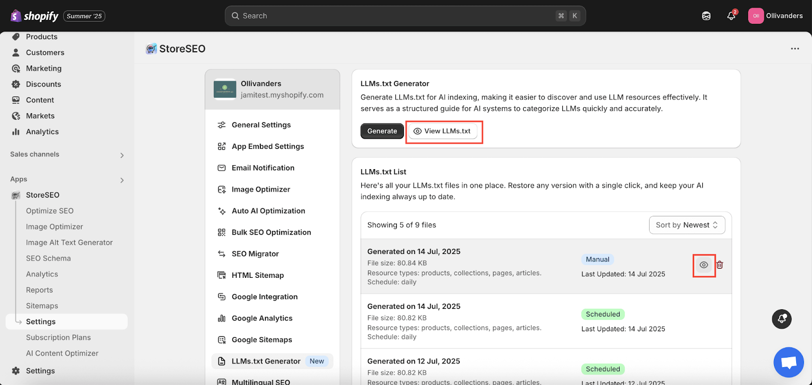 How to Generate LLMs.txt With StoreSEO 