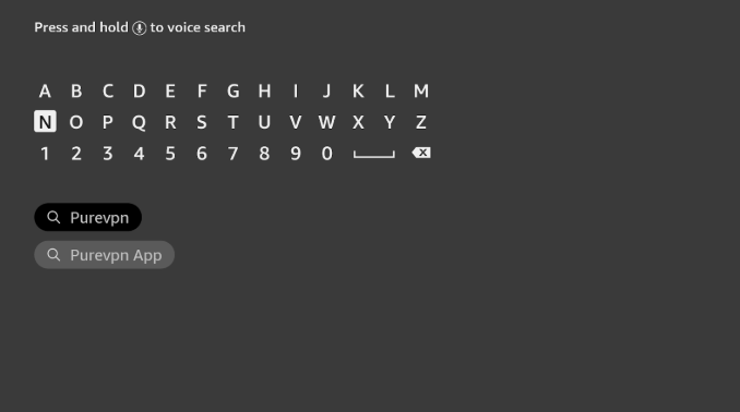 Type and search for PureVPN. 