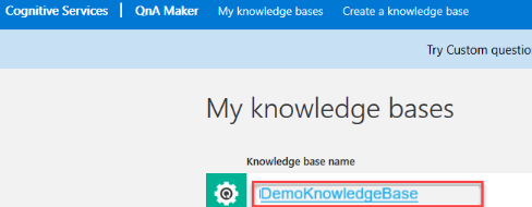 QnA knowledge base