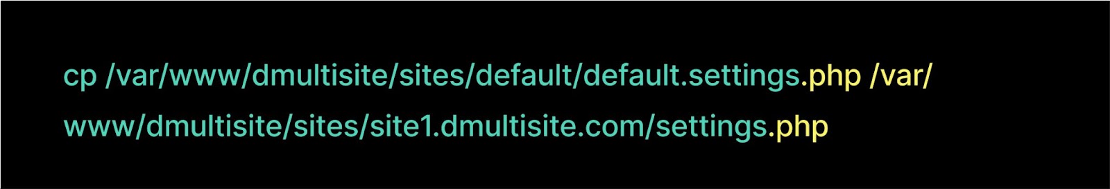 Copy the default settings file