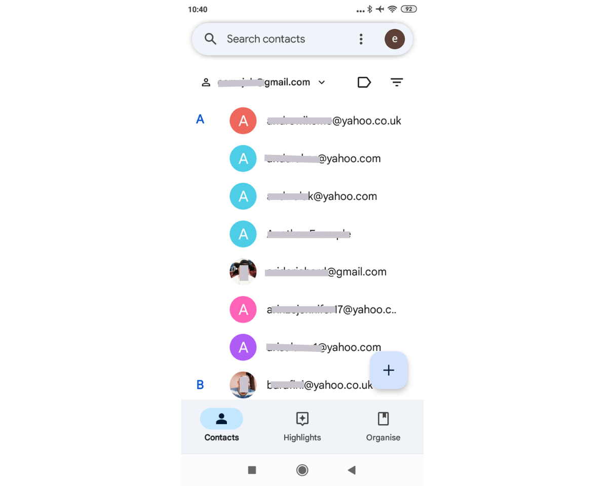 How to find contacts in Gmail on mobile: Lastly, access your contacts