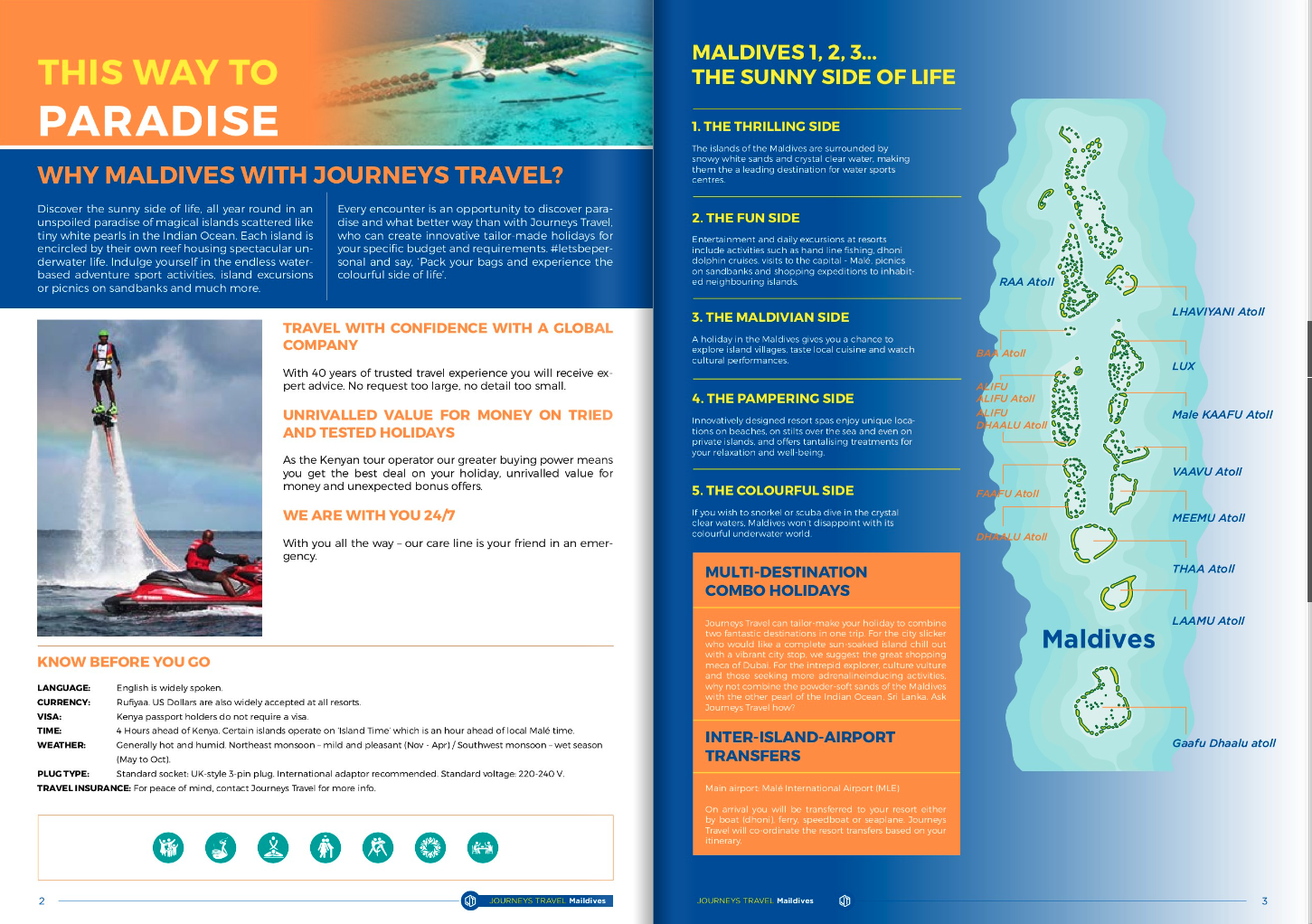 Maldives travel brochure