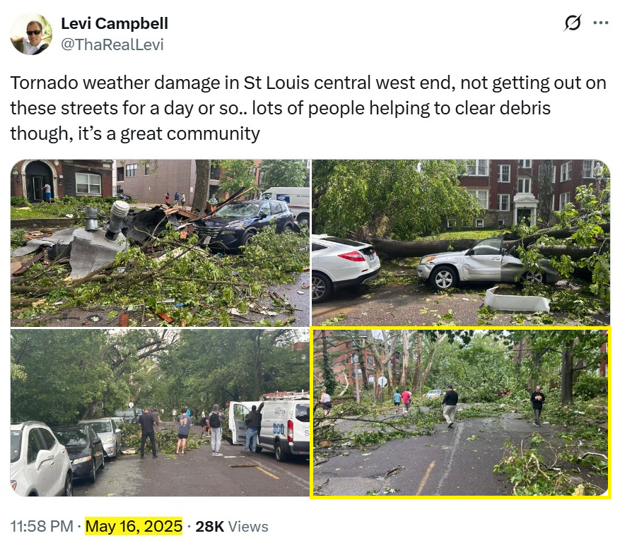 Recent Tornado Clips Mixed With Old Footage From Global Storms