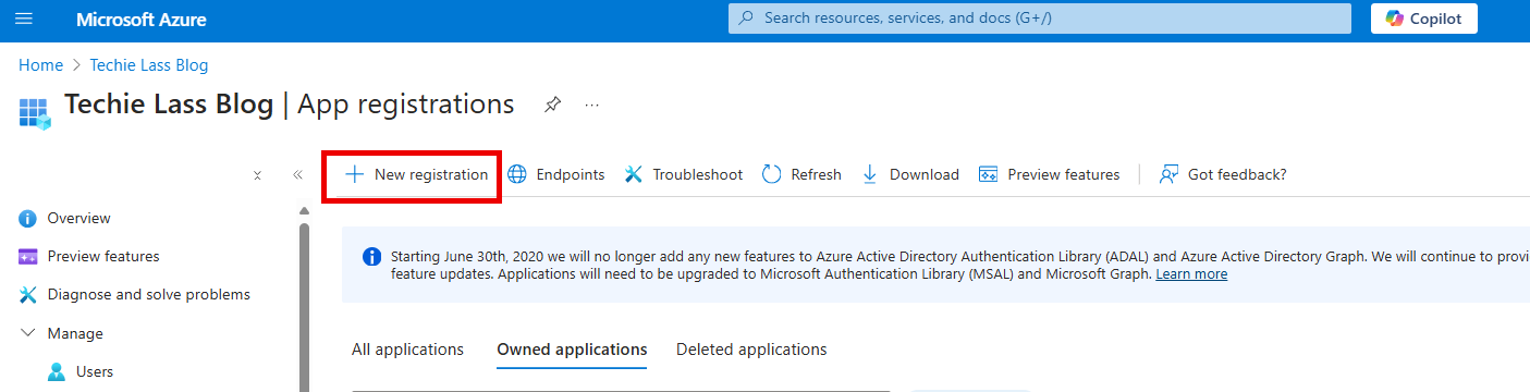 Azure app registrations