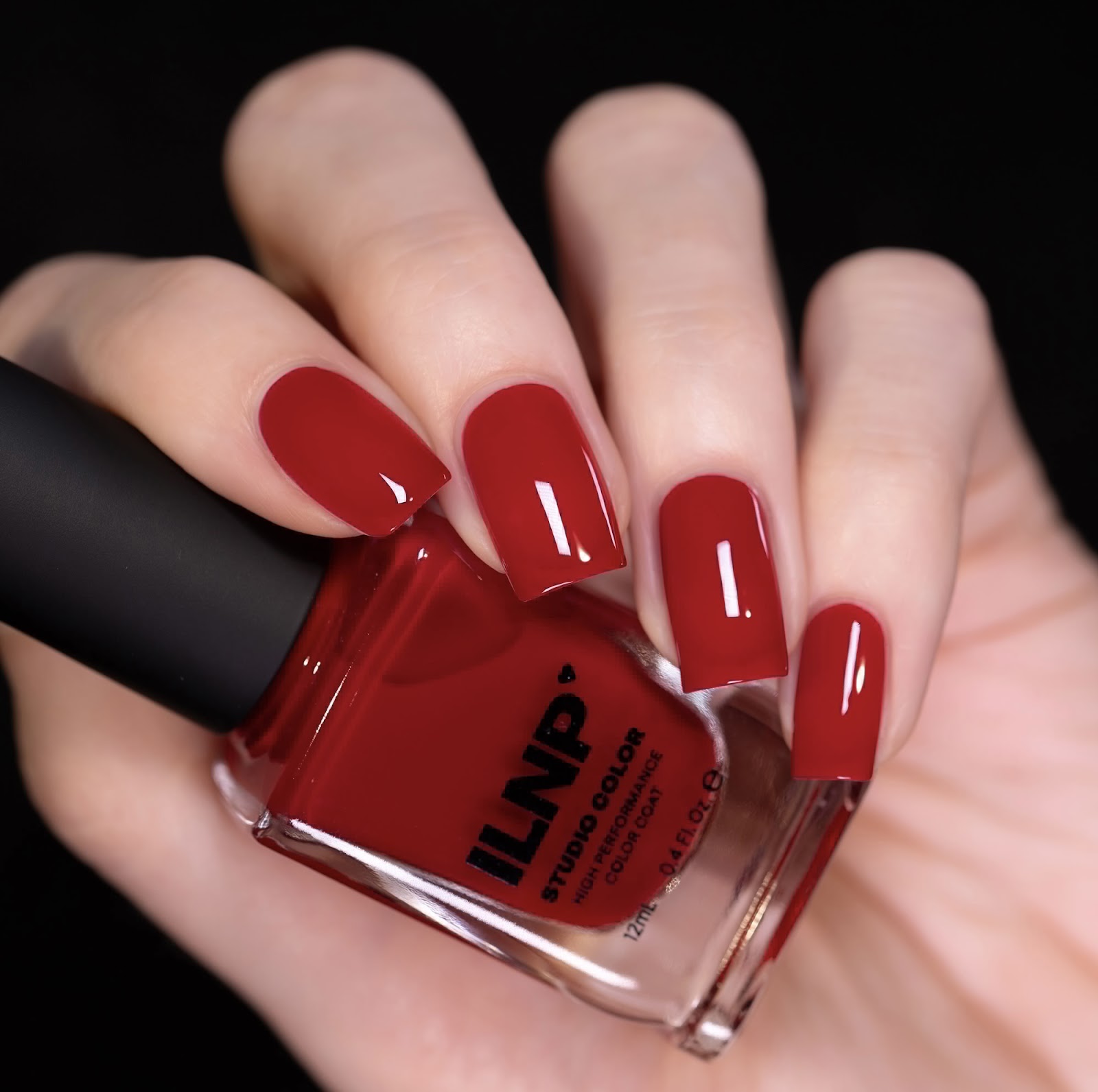 Alt Image: Cherry nails with a glossy finish via studio colour via ilnp.com