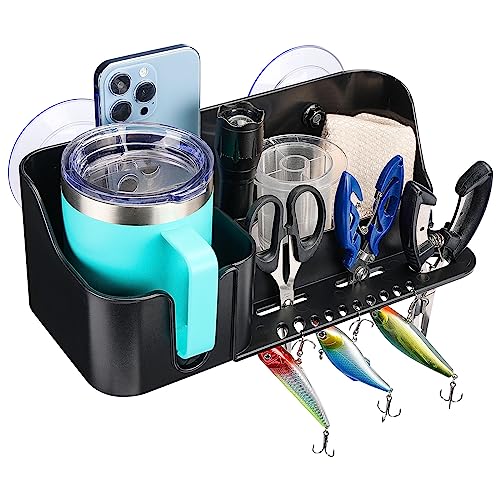 KEMIMOTO Boat Caddy Organizer, Boat Cup Holder Installed with Screws/Suction ...