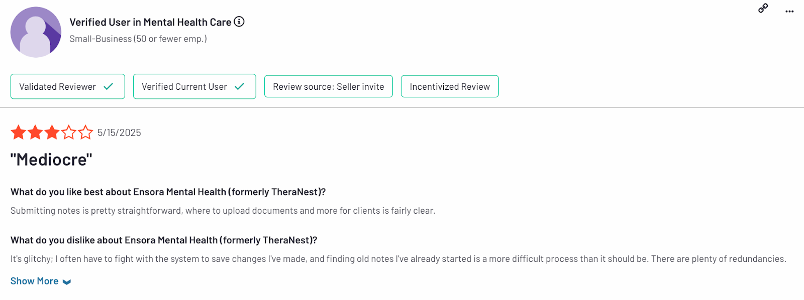 TheraNest Ratings and Customer Reviews: