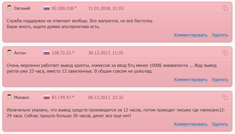 реальные отзывы Bitfinex