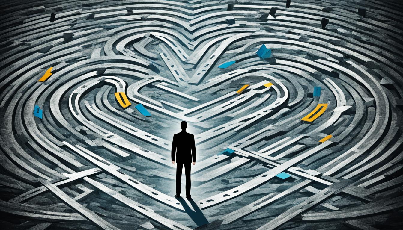 An image of a person standing at a crossroads, with one path leading towards their intentions and the other leading away from it. The person should be depicted as actively making a choice, with one foot stepping forward towards their desired outcome. The path towards their intentions should be brighter and more vibrant, while the other path should be darker and less defined. Show the person's body language expressing determination and focus, with their head held high and their shoulders back. The image should convey the idea that aligning one's actions with their intentions is a deliberate and conscious choice that requires effort and commitment.