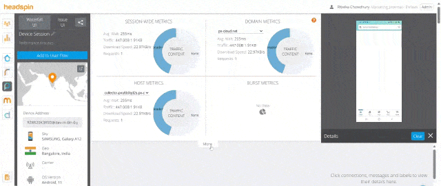 HeadSpin Dashboard