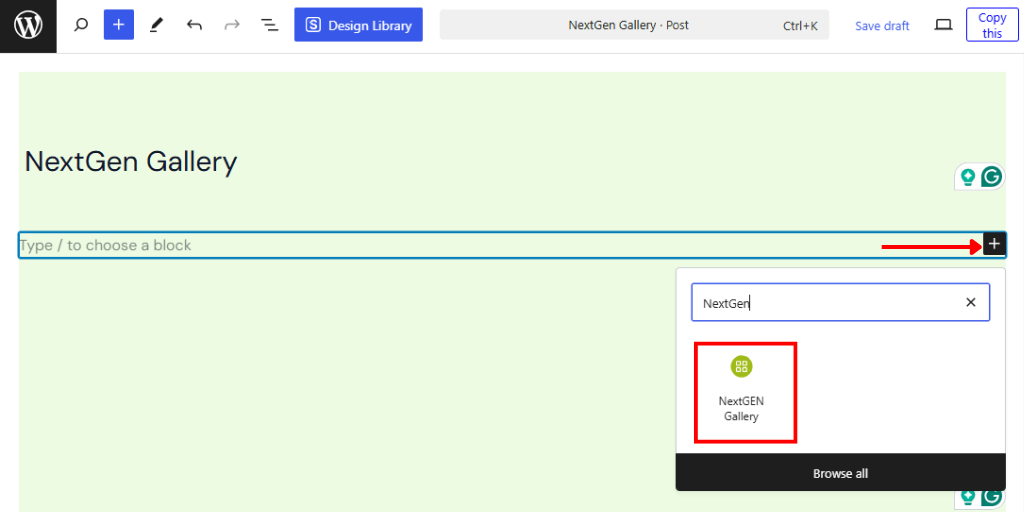 Add NextGen Block