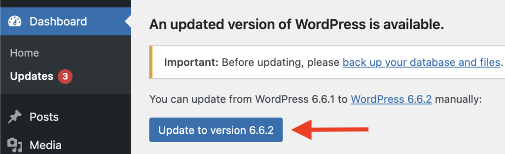 WordPress update