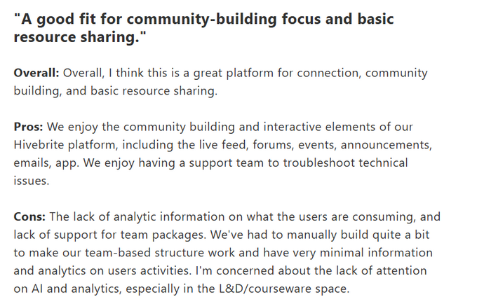 Hivebrite reviews