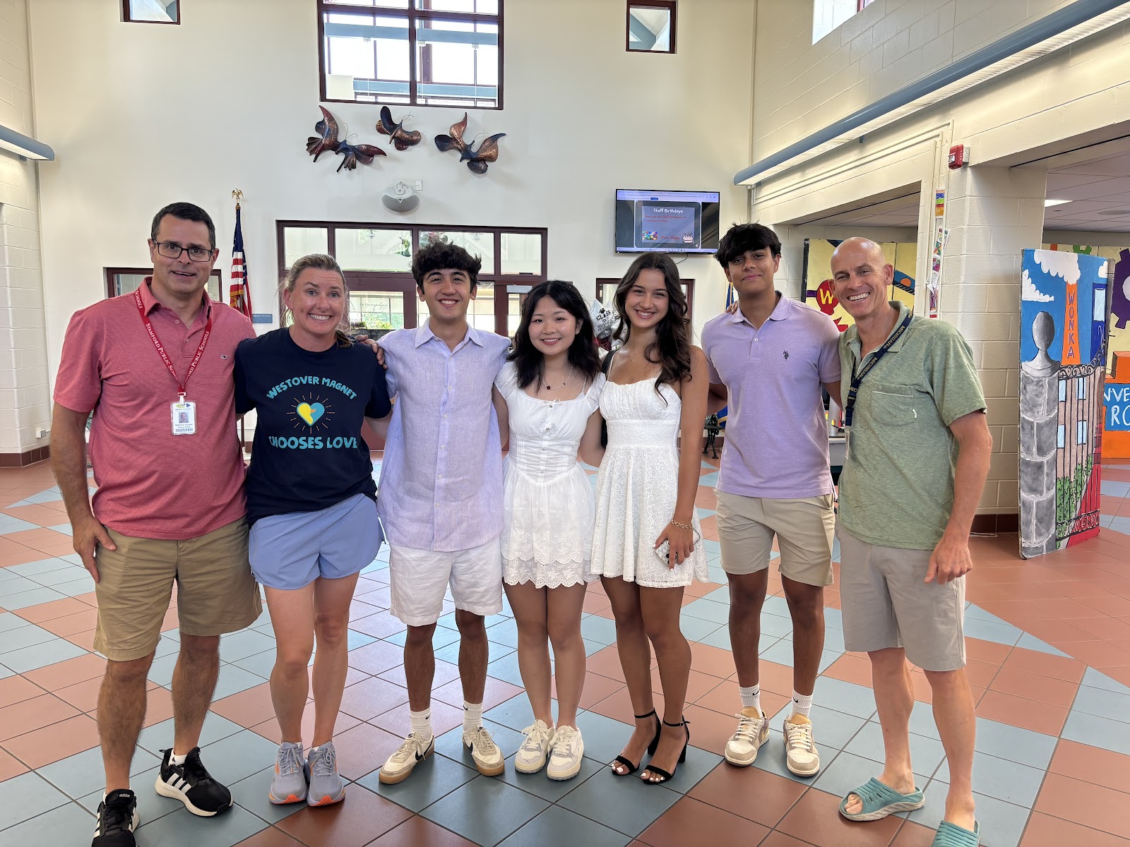 Westover alumni with faculty and staff