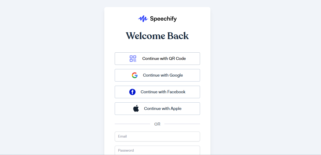 speechify login
