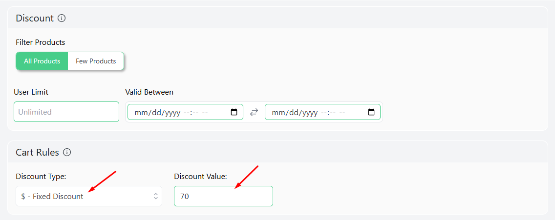 set value