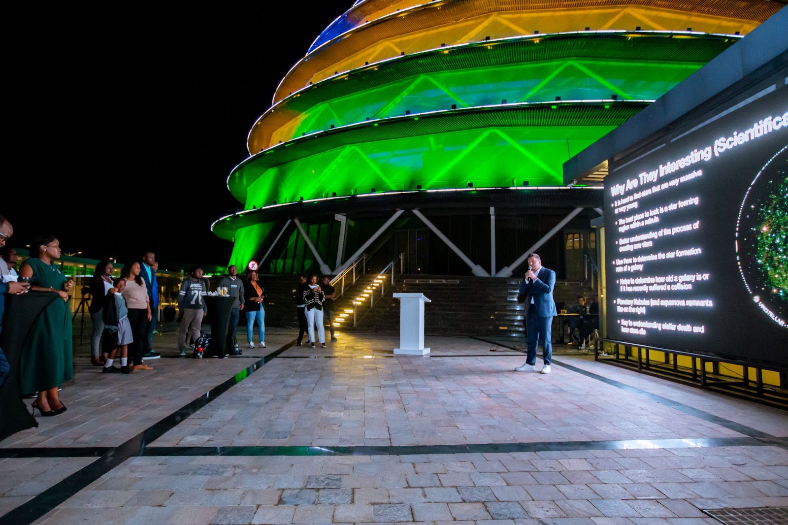 The celebration atop the Kigali Convention Center