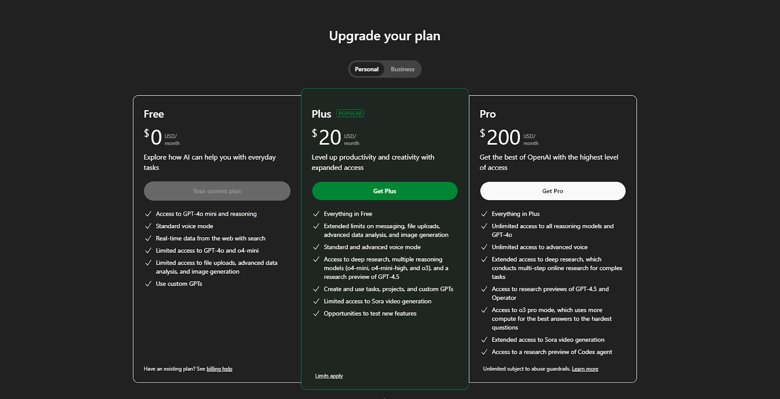 chat gpt upgrade plan