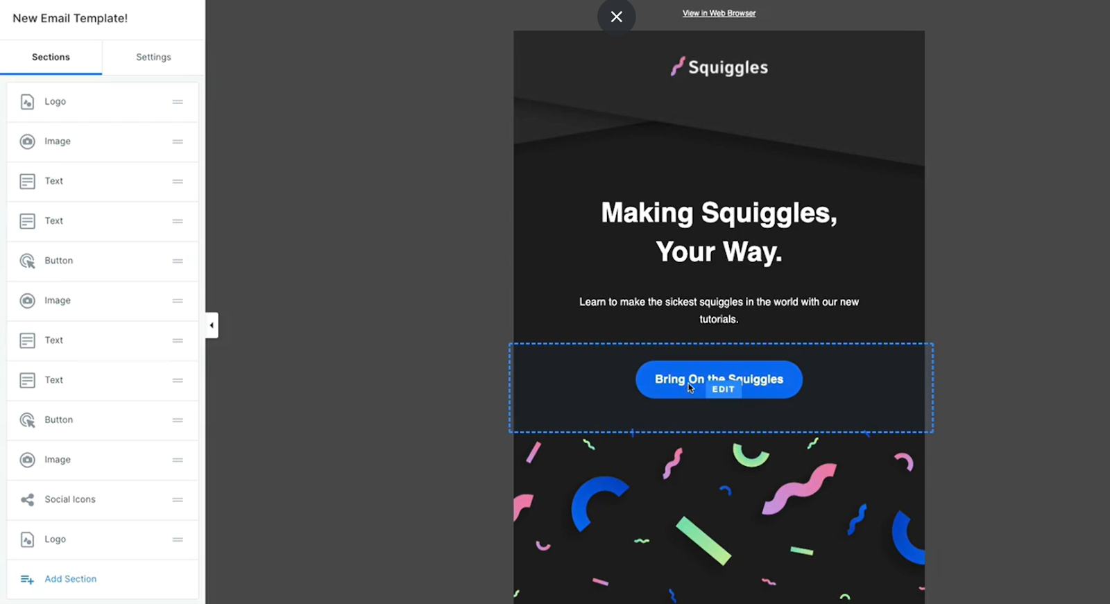 Email template builder