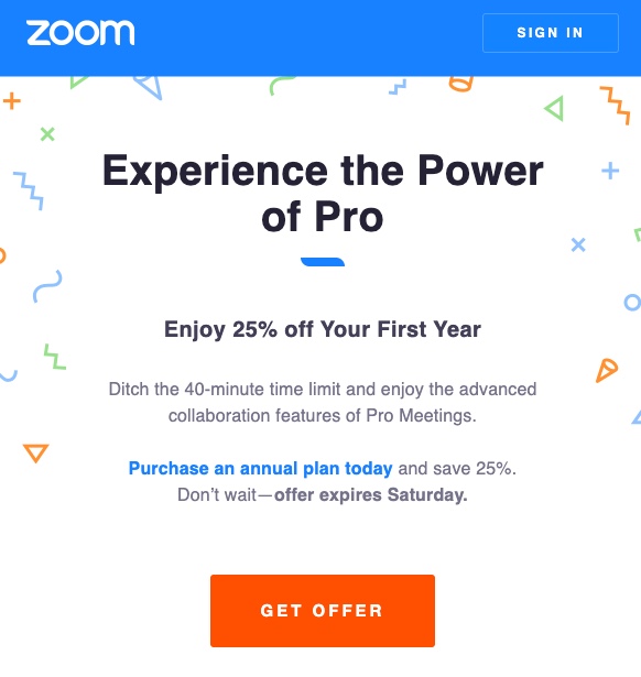 Zoom email