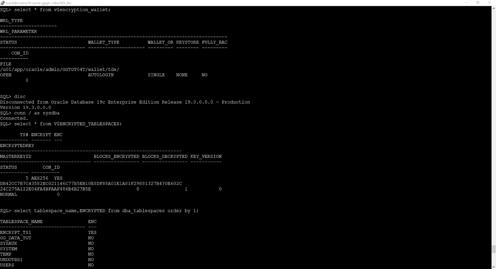 oracle@vcentos79-oracle-ggtgt:~/dba/OKV_Bin