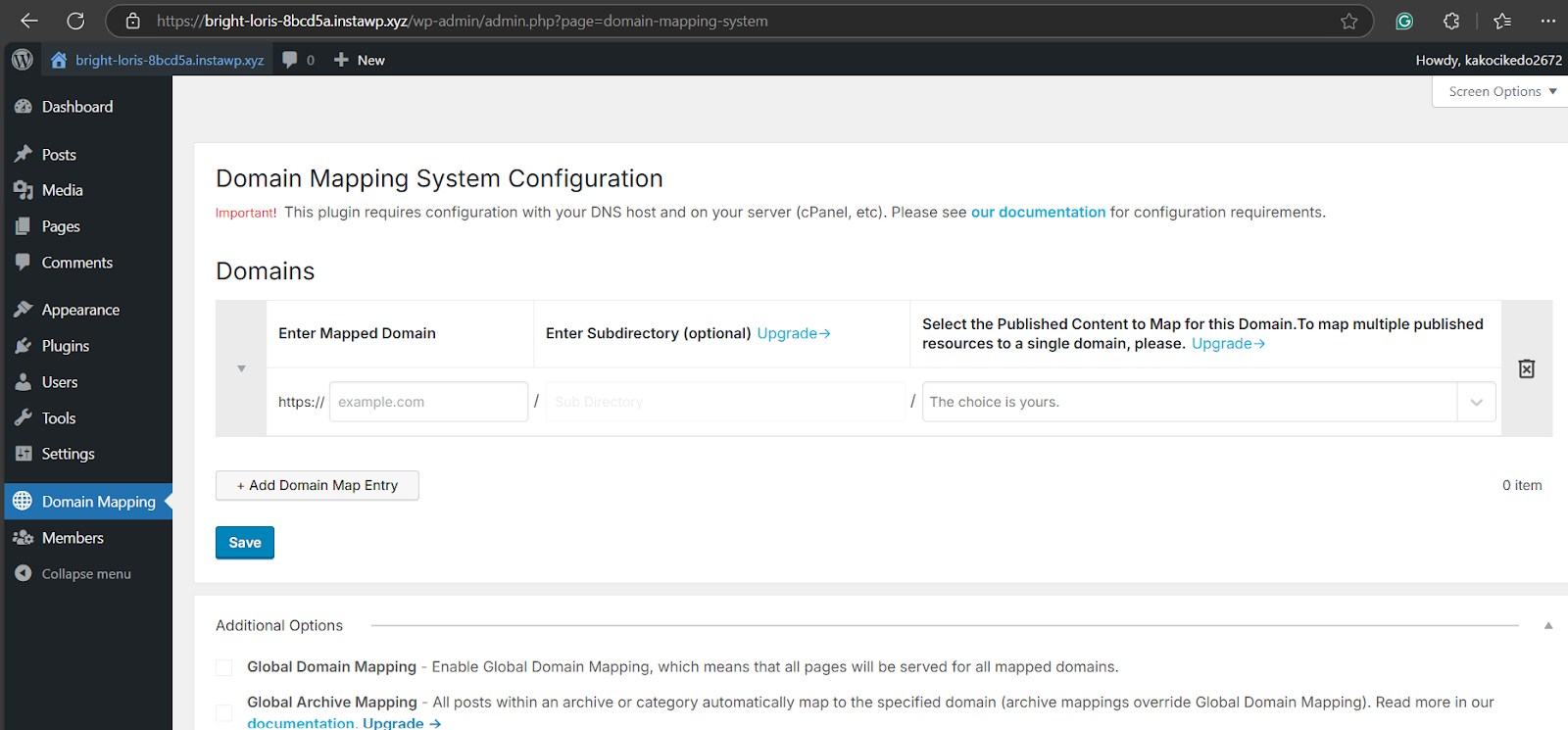 Access the DNS setting of the website through the plugin settings and change the DNS settings. 