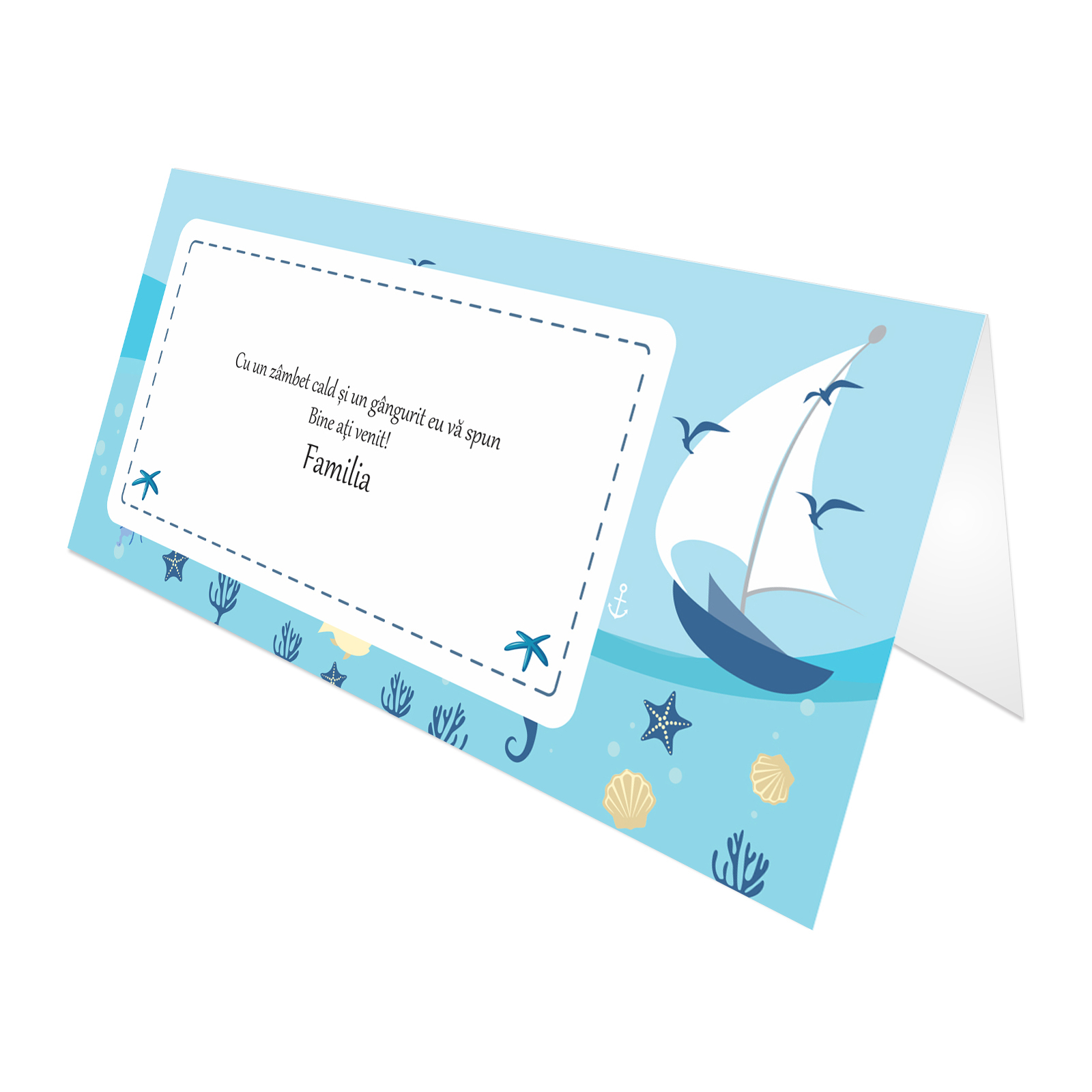Loc de amplasare card botez nautic