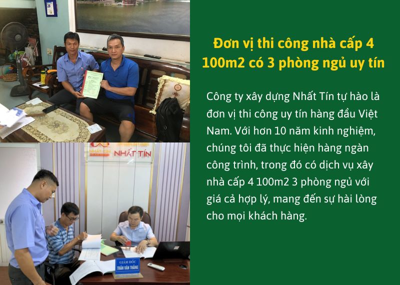 Don vi thi cong nha cap 4 100m2 co 3 phong ngu uy tin Nhat Tin