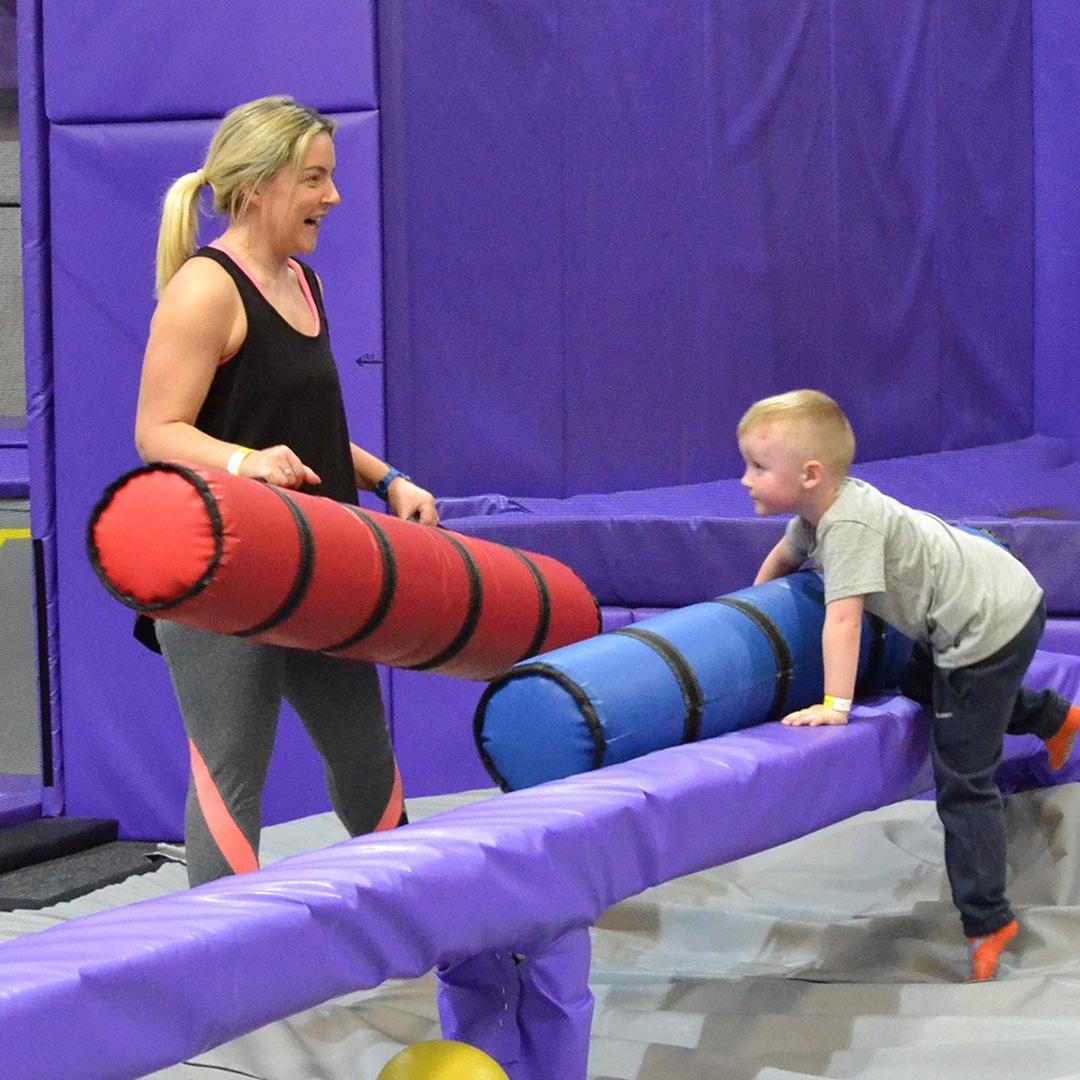 Supporting Younger or Nervous Bouncers - trampoline park safety tips