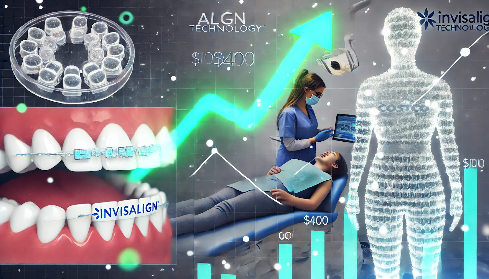 align technology share price 100$ 400$ invisalign cost costco