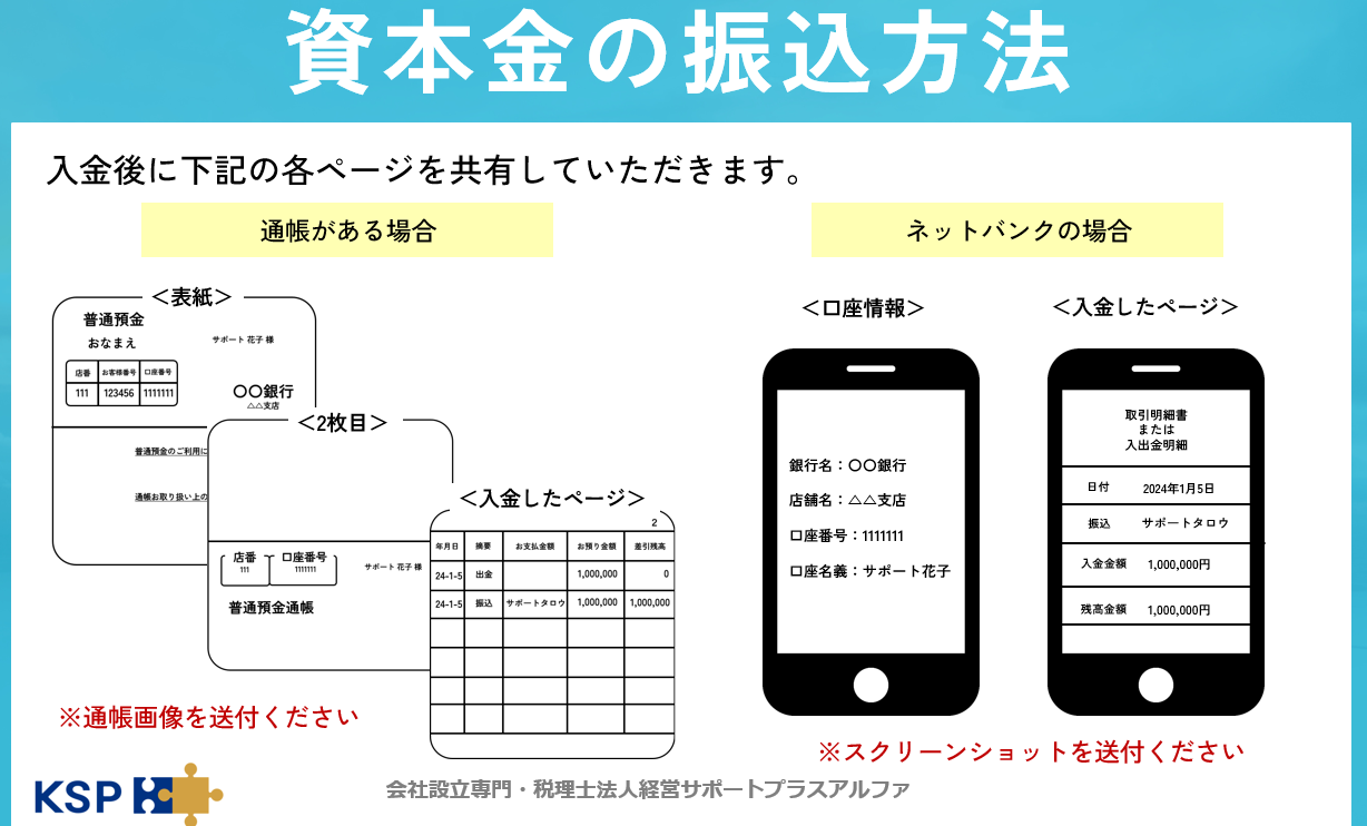 資本金の証明書類