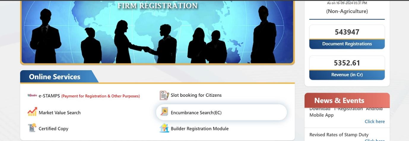 Obtain EC Telangana via IGRS Telangana Step 2