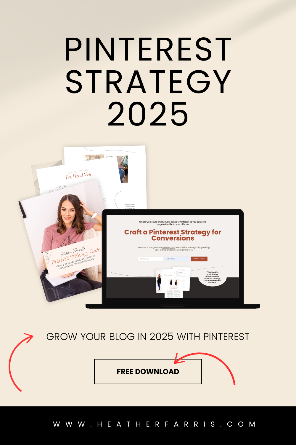 Pinterest pins for lead magnets branding example