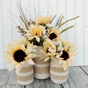 Fall Sunflower Jars