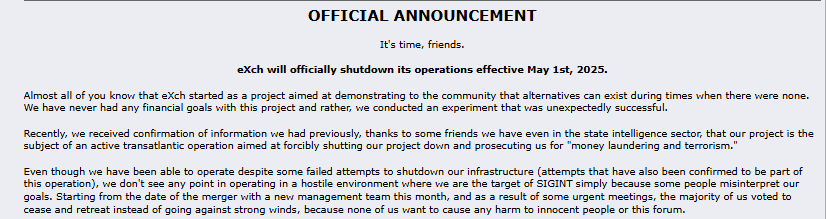 offical announcment 