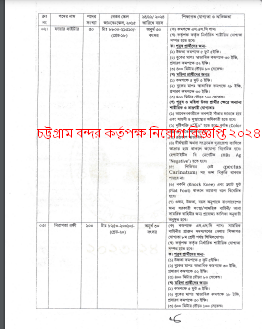 চট্টগ্রাম বন্দর কর্তৃপক্ষ নিয়োগ বিজ্ঞপ্তি ২০২৪