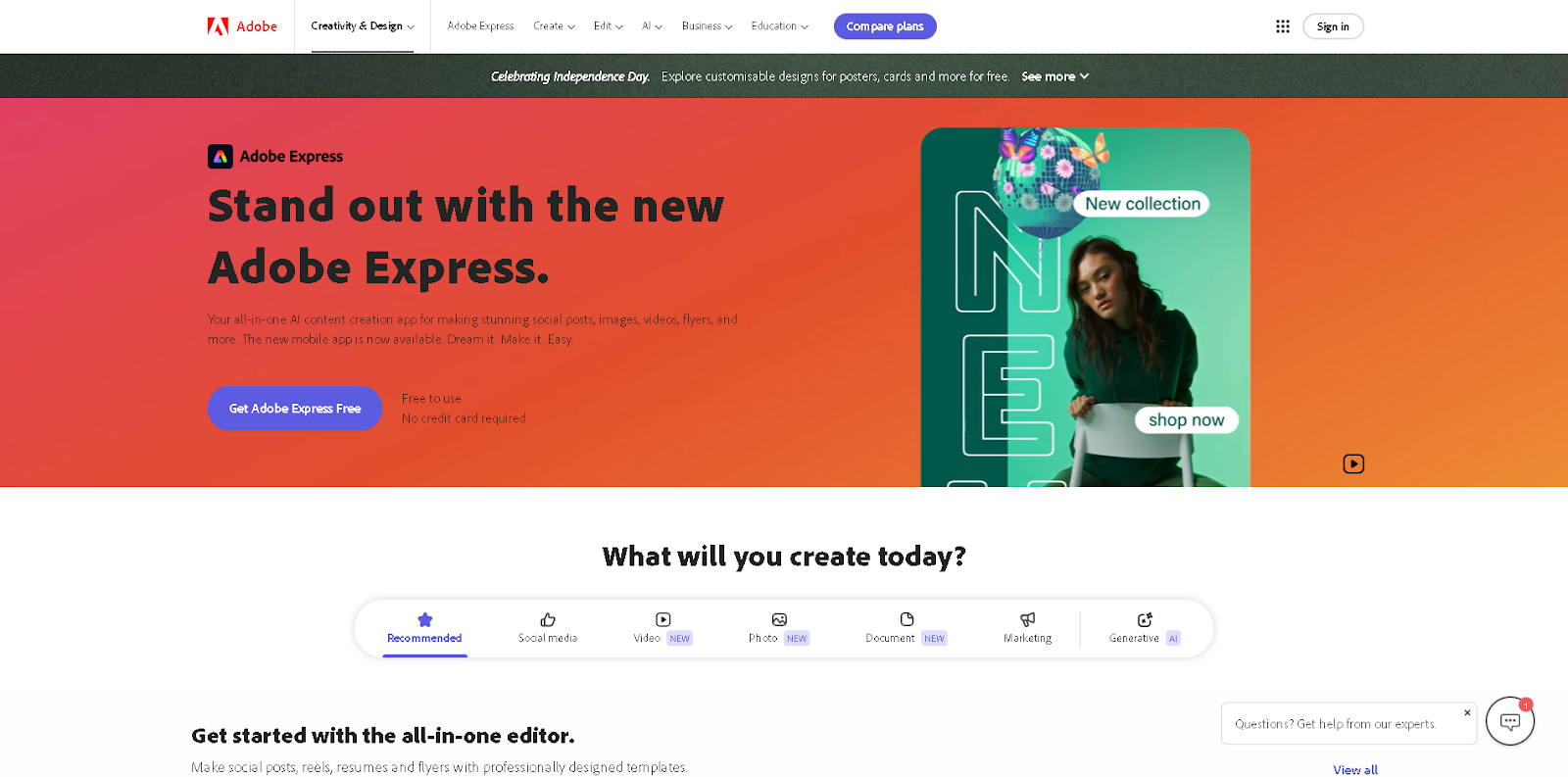 adobe express video ad maker