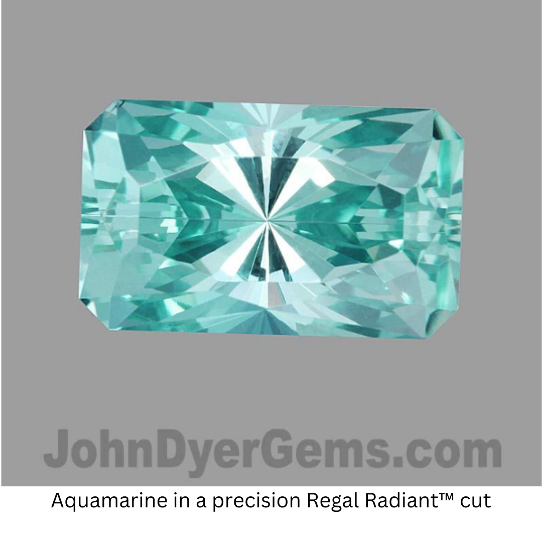 Aquamarine in a precision Regal Radiant cut