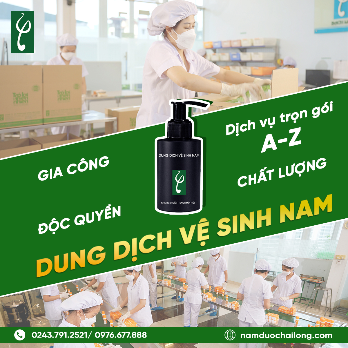 Gia công dung dịch vệ sinh nam thảo dược trọn gói từ A đến Z