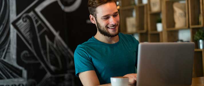 Man on a laptop