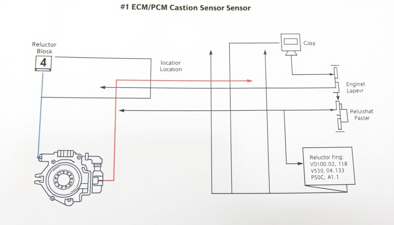 Crankshaft position sensor circuit diagram showing electrical connections and components