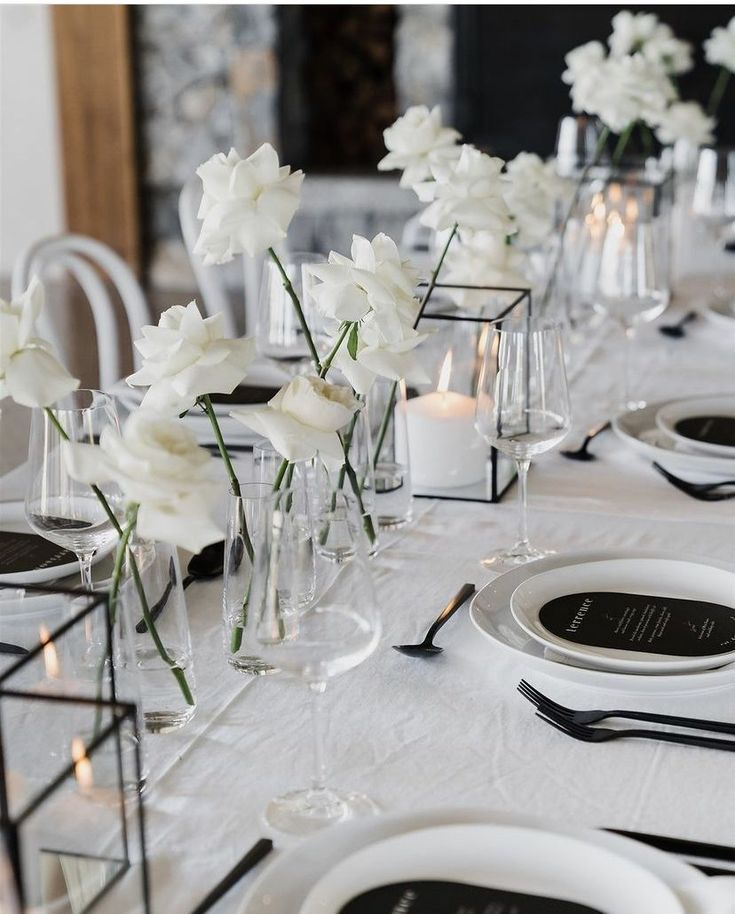 Monochrome Minimalist tablescape