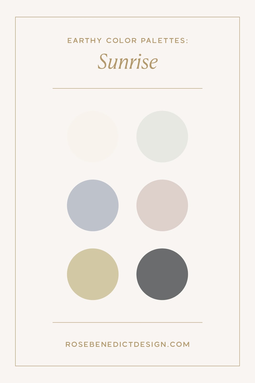 Earthy color palette example, Sunrise. 