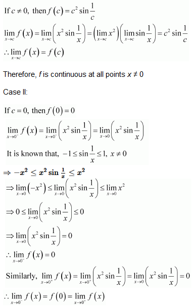 NCERT Solutions class 12 Continuity & Differentiability