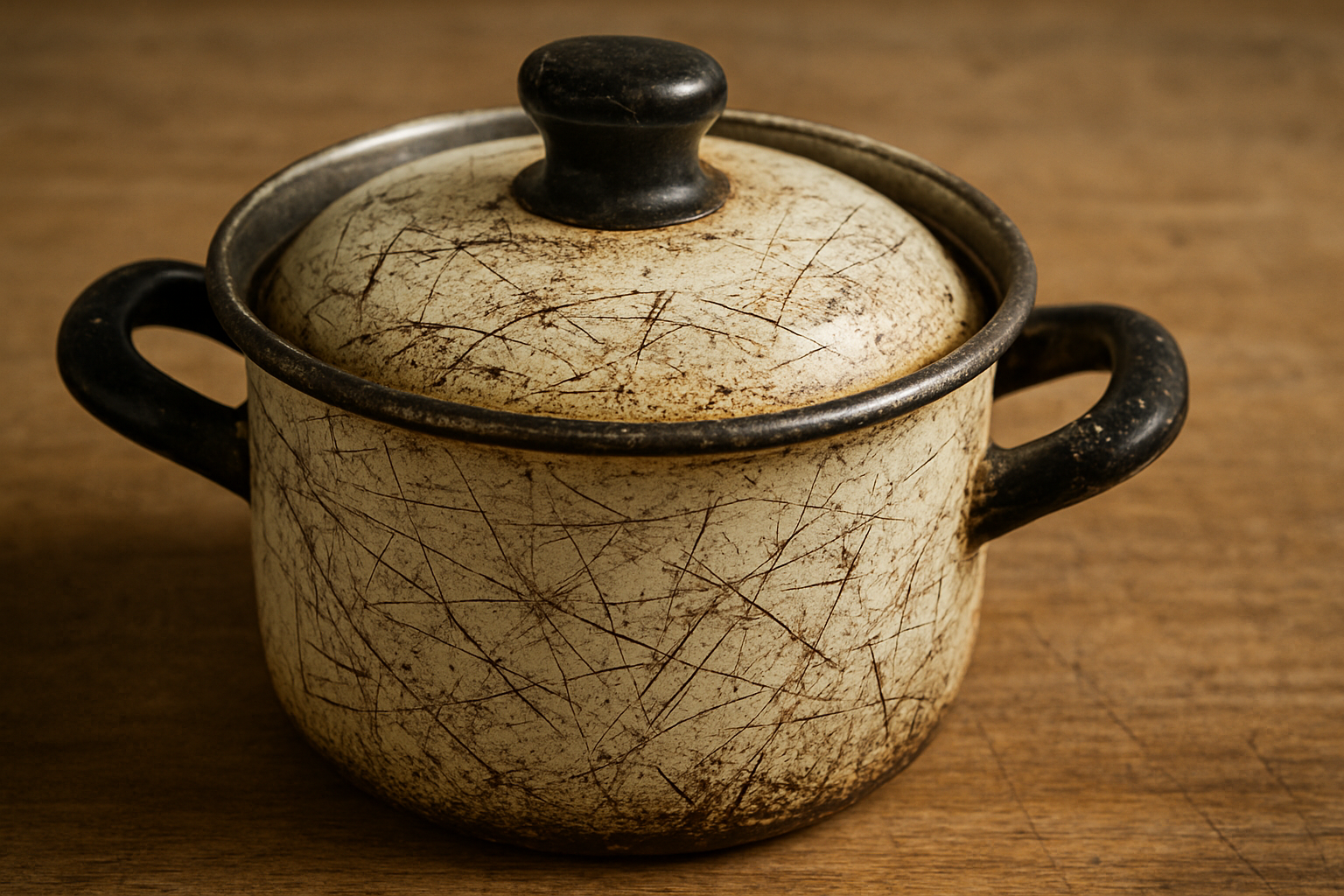 panci enamel tergores